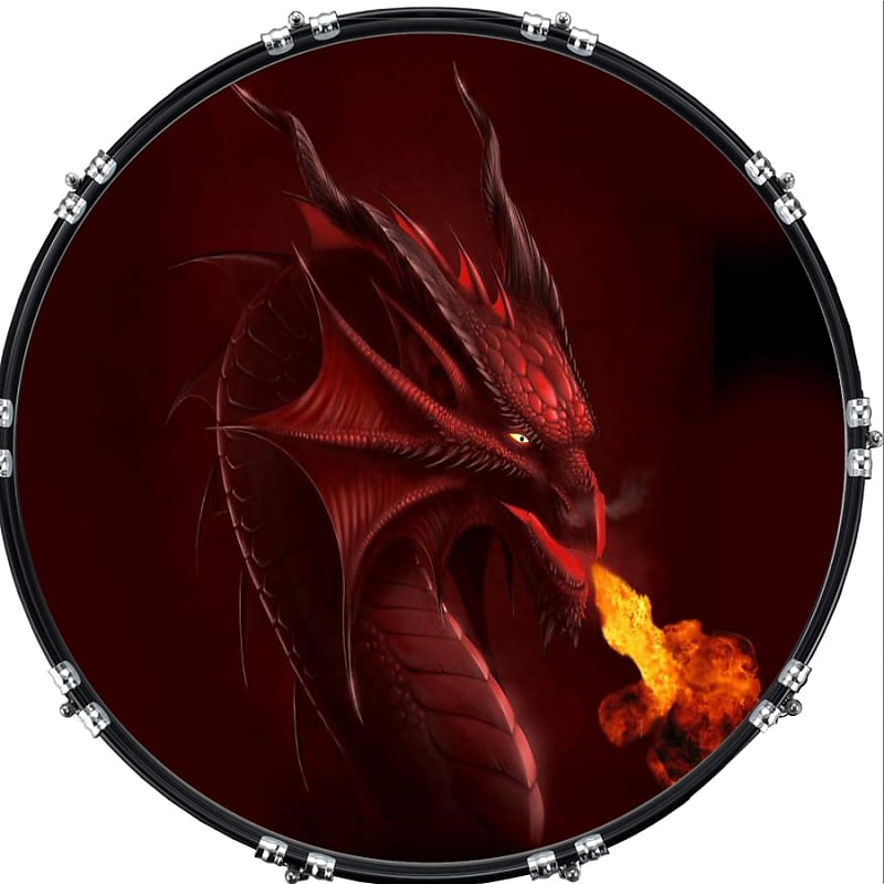 Custom Graphical 22 Kick Bass Drum Head Skin -Reaper