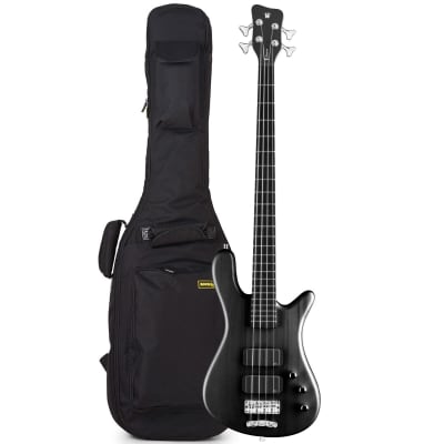 Warwick RockBass Streamer Standard 4-String Bass Guitar – Nirvana Black Transparent Satin NOS image 1