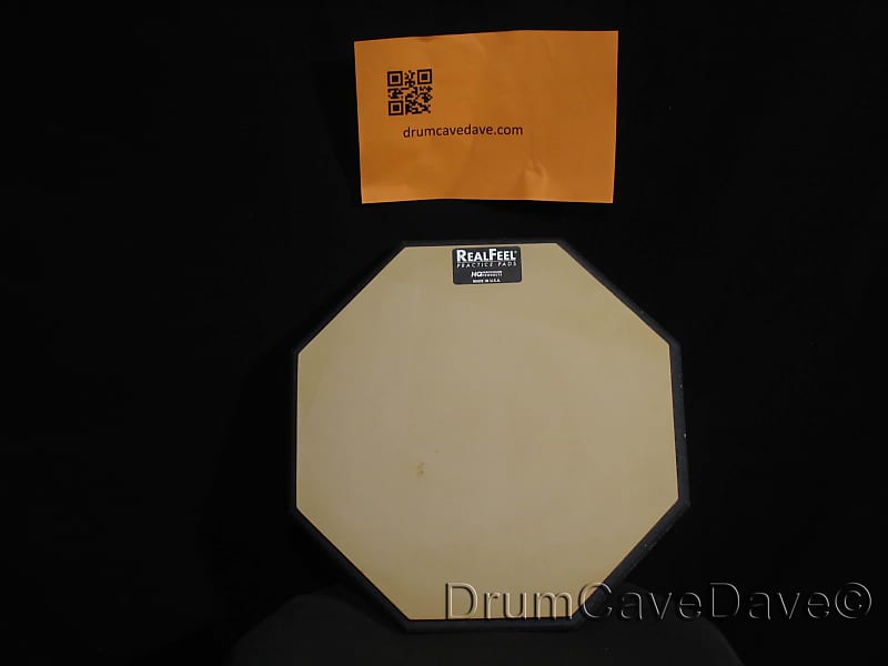 12 REAL FEEL PRACTICE PAD, DOUBLE SIDED YELLOW & BLACK!! - DrumCaveDave  Drums & Cymbals