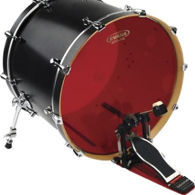 Evans Red Hydraulic Bass Drumhead 22 inch image 3