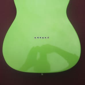 Blue Frog Made in the USA Single CutawayCustom Guitar 2015 Tequila Lime Nitro image 13