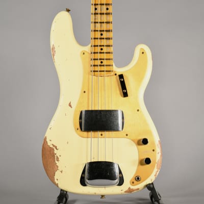 Fender Custom Shop 58 Precision Bass Heavy Relic Maple Neck 2022 - Vintage White for sale