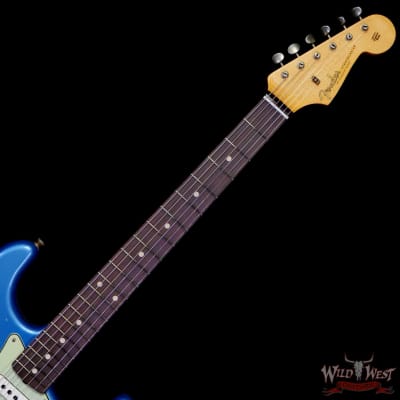 Fender Custom Shop 1962 Stratocaster Hand-Wound Pickups AAA Dark Rosewood Slab Board Relic Lake Placid Blue 7.65 LBS image 4