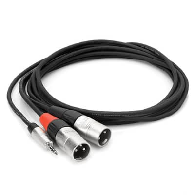 Hosa - HMX-003Y - 3.5mm TRS Stereo to Dual 3-Pin XLR Male - 3 ft. image 2