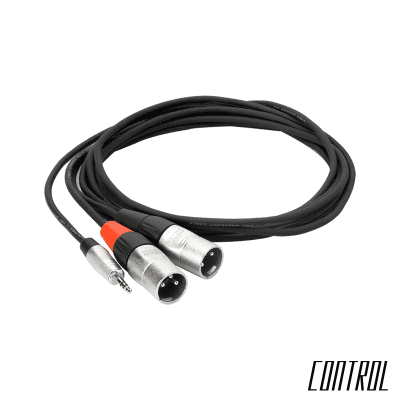 Hosa Pro Stereo Breakout REAN 3.5 mm TRS to Dual XLR3M - 6ft image 2