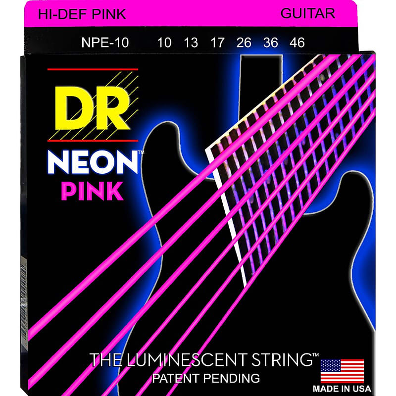 Cuerdas Eléctrica DR Strings NPE-10 Neon 10-46 Pink image 1