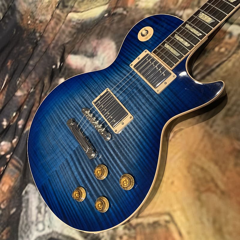 BLUE AXCESS 🦋! 2013 Gibson Custom Shop Les Paul Standard Axcess Figured Trans Translucent Transparent Blue Burst Ocean Water Blueberry F Flamed Maple Top Special Order Limited Edition Exclusive Run Coil Split 496R 498T ABR-1 Stopbar Tailpiece Modern image 1