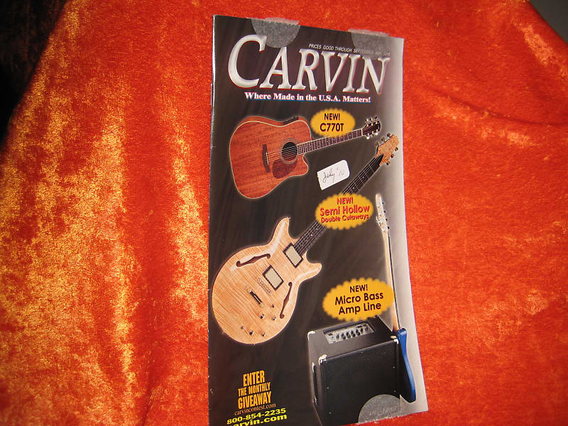 Carvin Guitar Catalog from 2010 67 Pages Featuring Models, Reverb