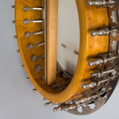 Bruno Royal Artist Style A Tenor Banjo, made by Wm. Lange (1926), original black hard shell case. image 17