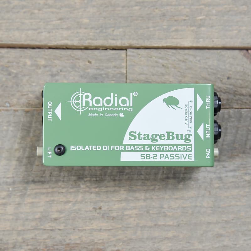 Radial StageBug SB2 Passive Direct Box for Bass & Keys MINT Reverb