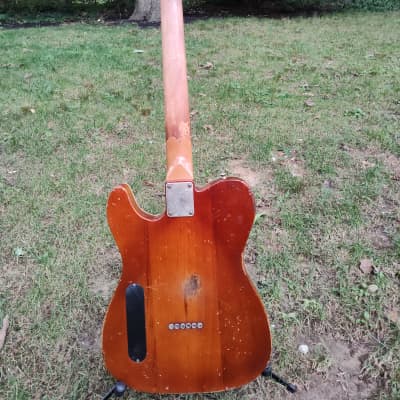 TG Guitars Custom Telecaster The Brothel Made from a Old Growth Pine door from  a 1880's Cleveland Brothel Room # 3 Les Paul Sunburst image 3