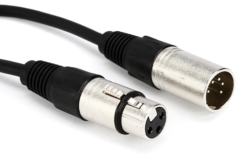 Hosa DMX-106 Male 5-pin DMX to Female 3-pin DMX Adapter Cable | Reverb