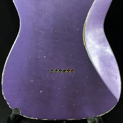 Custom/Hybrid Telecaster, Heavy Relic, Ice Lavender/Midnight Purple image 9