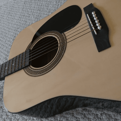 Rogue RA-090 Dreadnought Acoustic Guitar Natural | Reverb