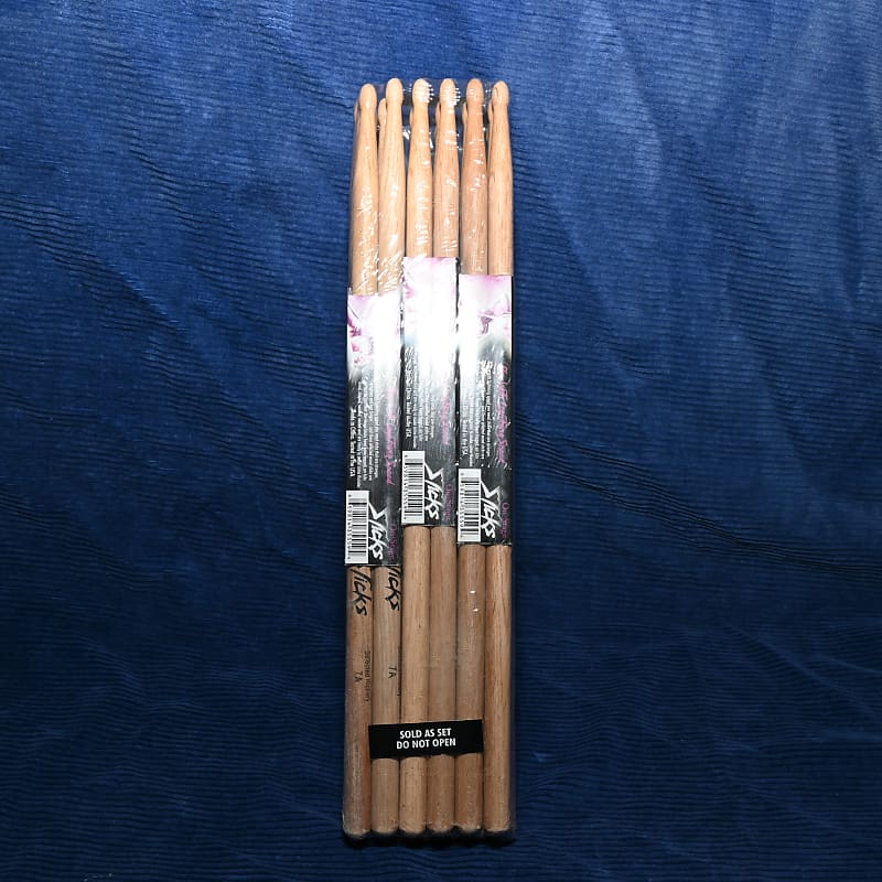 On-Stage HW7A Hickory Wood-Tip 7A Drum Sticks (12 Pair) image 1