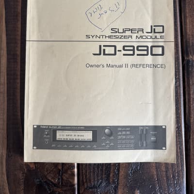 Roland Super JD-990 Original Manual