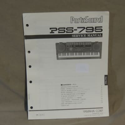 Yamaha PortaSound PSS-795 Service Manual. [Three Wave Music]