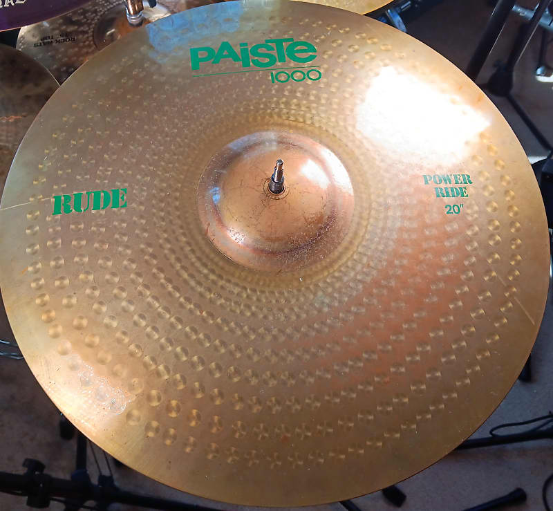 VIDEO! Paiste 20" 1000 Power Ride Cymbal 1986 Serial 2538 Reverb