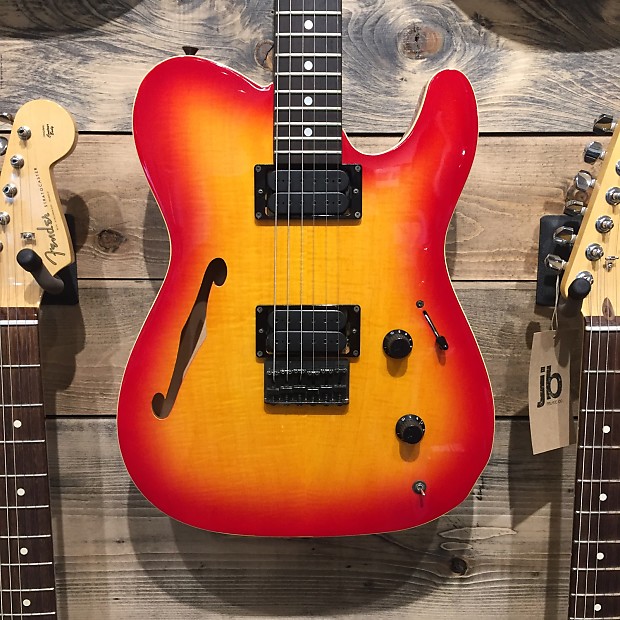 Fender HMT Thinline Telecaster 1989 Sunburst w Hardshell Case Made in Japan