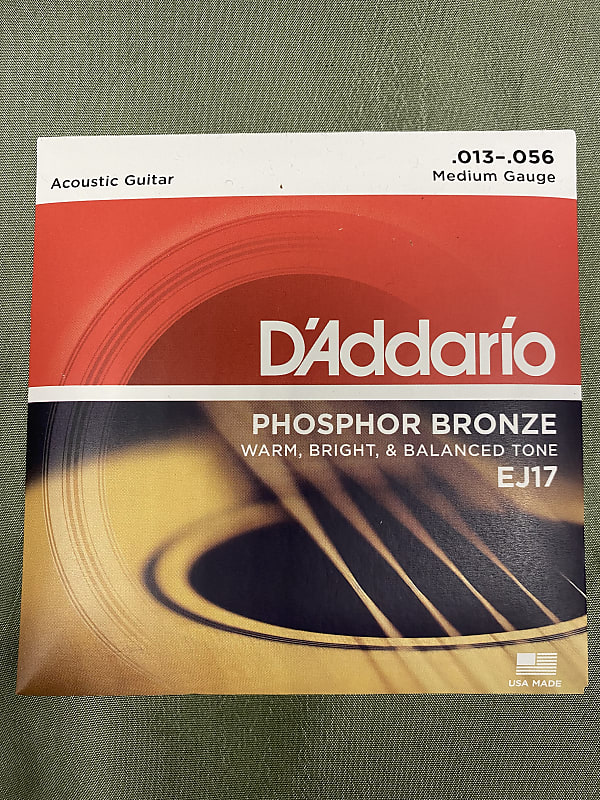 D'Addario EJ17 medium gauge 13-56 acoustic guitar strings image 1