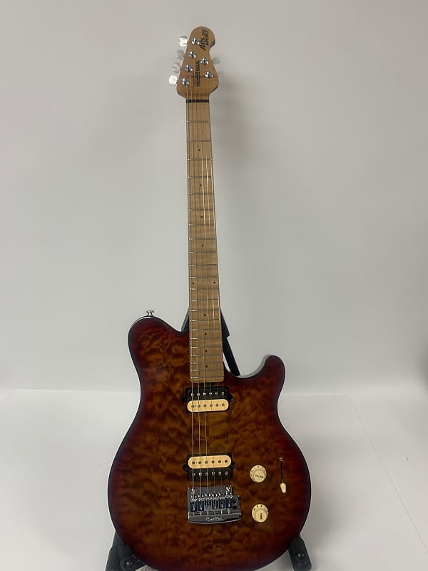 Ernie Ball Music Man Axis Super Sport with Tremolo 2021 - Roasted Amber Quilt image 1