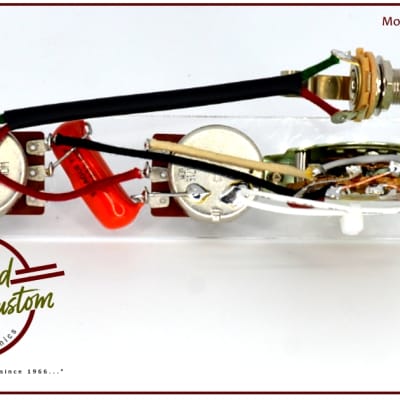 Hoagland Custom "ELDRED MOD" Handcrafted Esquire Wiring Harness - 3-way switching & Orange Drop Cap image 2