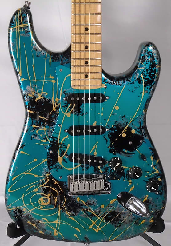 FENDER CUSTOM SHOP ANODIZED ALUMINUM Stratocaster 1994 GREEN GOLD SWIRL 1 OF ONLY 36 image 1