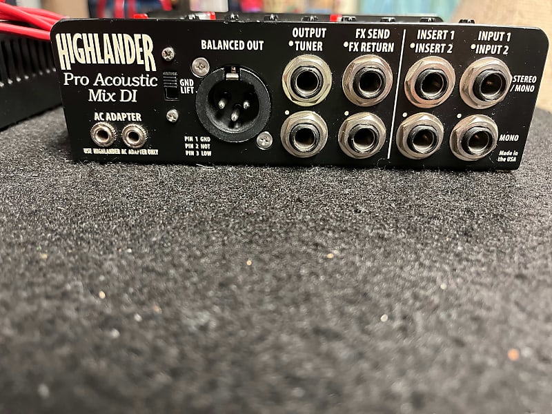 Highlander PAMDI - Pro Acoustic Mix DI 2 channel Preamp and Power Adapter