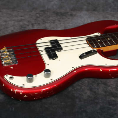 1966 Fender Precision Bass - Candy Apple Red image 7