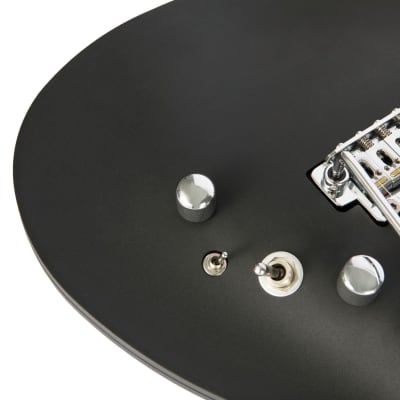 KOLOSS GT45PWH Aluminum Body Roasted Maple Neck Electric Guitar + Bag - White Satin image 13