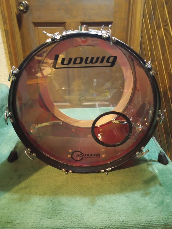 1970s Ludwig Vistalite 14x22" Bass Drum with Single-Color Finish image 1