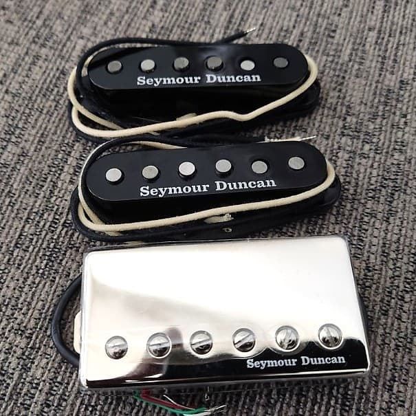 Seymour Duncan TB-14 Custom 5™ Bridge Trembucker W/ SSL-1 Vintage Staggered  Special Black Edition | H-S-S | DHL Express Delivery Included |