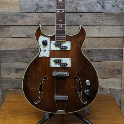 Norma EG673-2HR Teisco  Hollowbody Vintage MIJ Electric Guitar w/ Matching Amp image 2