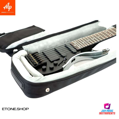 ALP AD-80 Electric Guitar Headless Travel Guitar Foldable Body Headphone Output 2022 Black image 10