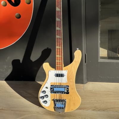 Rickenbacker 4001 Bass 1977 - gorgeous Mapleglo 4001 in a rare Left Handed spec that is like New in all respects. image 2