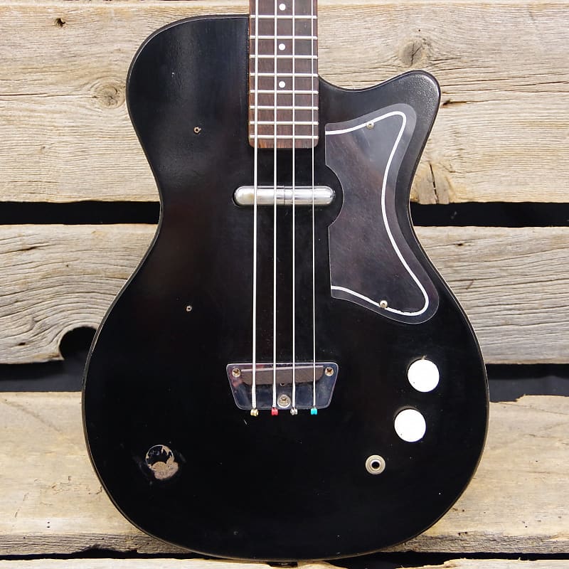 1964 Silvertone 1444 Danelectro Singlecut Bass with Case, Used image 1