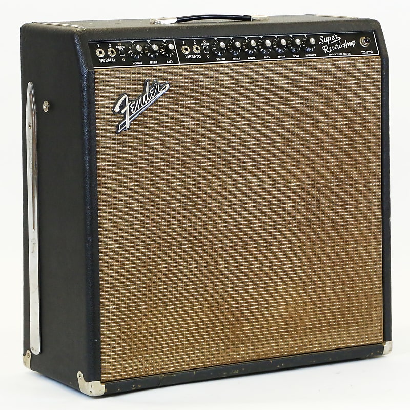 Fender Black Panel Super Reverb 2-Channel 40-Watt 4x10" Guitar Combo 1963 - 1967 image 2