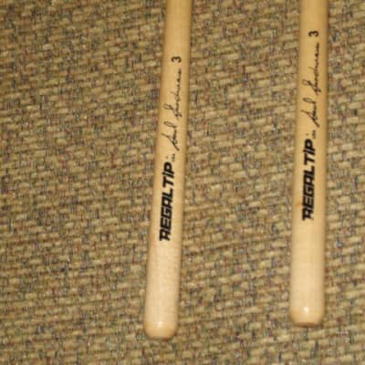 ONE pair new old stock (each felt head has a few small round impressions) Regal Tip 603SG (GOODMAN # 3) TIMPANI MALLETS,General - hard inner core covered w/ 3 layers of felt / rock hard maple handles (Produces good round tone & rhythmical articulation) image 16