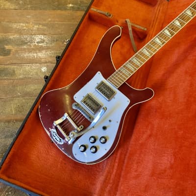 Rickenbacker 481-S slant fret electric guitar c 1970’s Burgundyglo original vintage USA Bigsby 481s 480 image 5