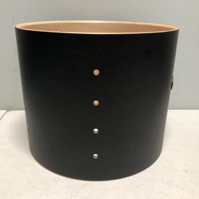 Pearl Masters 10x8 Maple Complete Tom Shell in Black Satin Stain; 10” diameter X 8” depth image 5