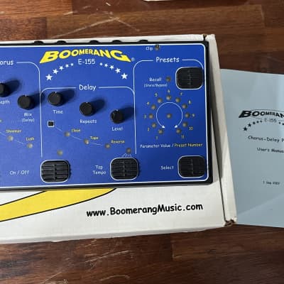 Reverb.com listing, price, conditions, and images for boomerang-e-155-chorus-delay-pedal