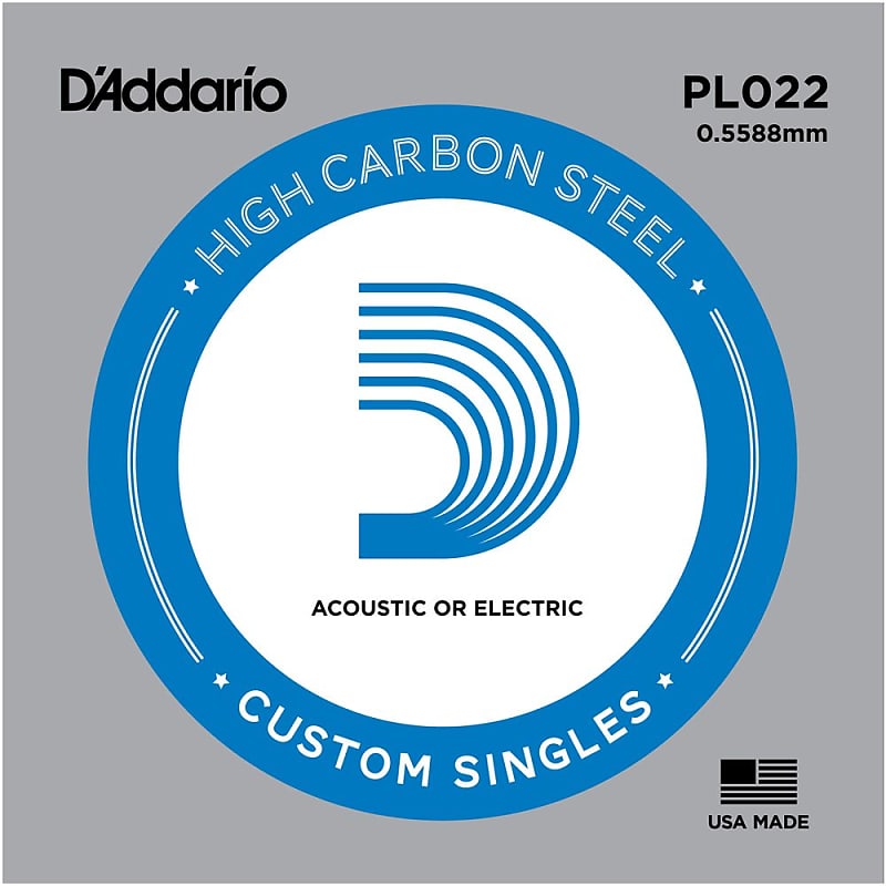 D'Addario Single Plain Steel .022 String image 1