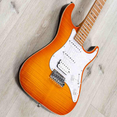 Suhr Standard Plus HSS Guitar, Roasted Maple Fretboard, Trans Honey Amber Burst image 2