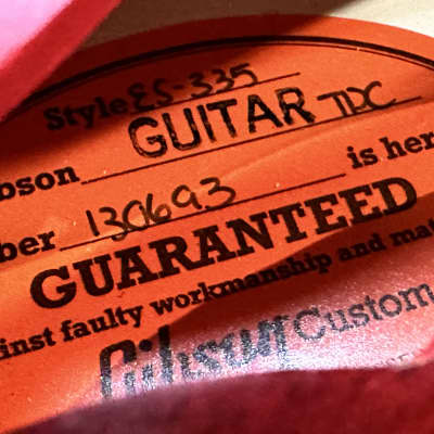 1961 Gibson ES-335 Reissue VOS Custom Shop 60s Cherry New Unplayed Auth Dlr 7lbs 10oz #693 image 19