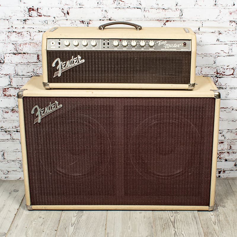 Fender Tone Master CSR3 Custom Shop Tube Guitar Amp Head w/ Matching 2x12  Cab, Cream x0670 (USED)