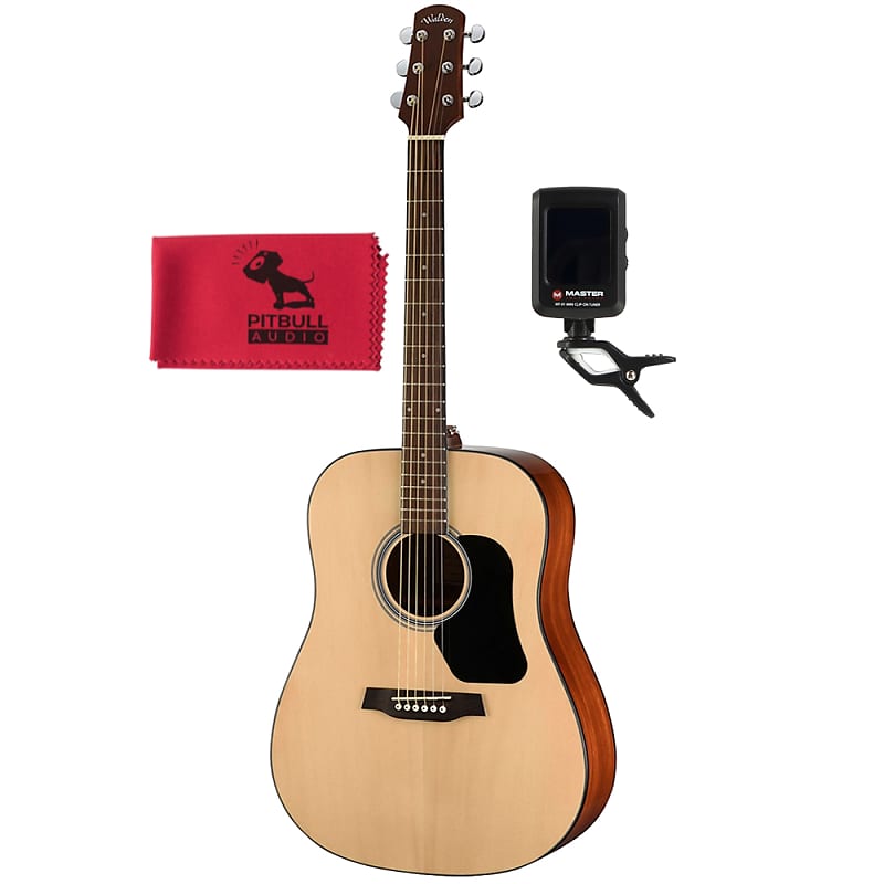Walden D450 Standard Dreadnought Acoustic Guitar, Solid Reverb