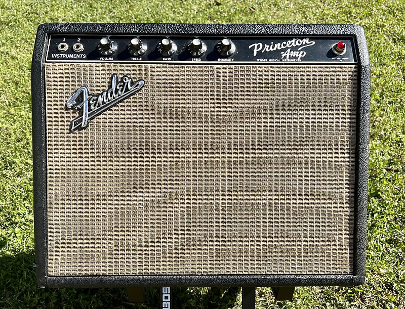 1966 Fender Princeton 12-Watt 1x10" Guitar Combo - Black Panel image 1