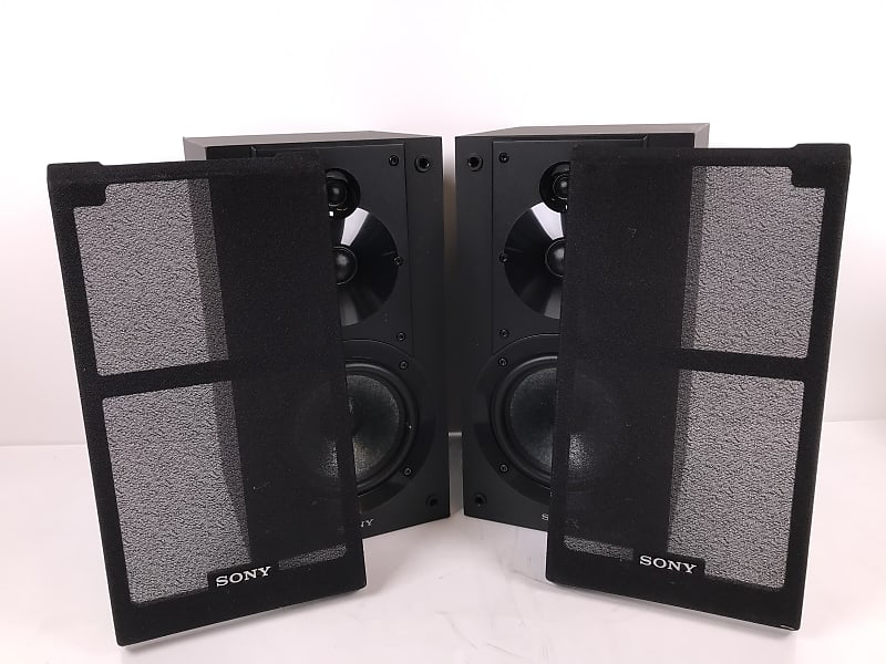 Sony SS-CS5 3 Way 3 Driver Bookshelf Speakers Speaker Pair Black image 1