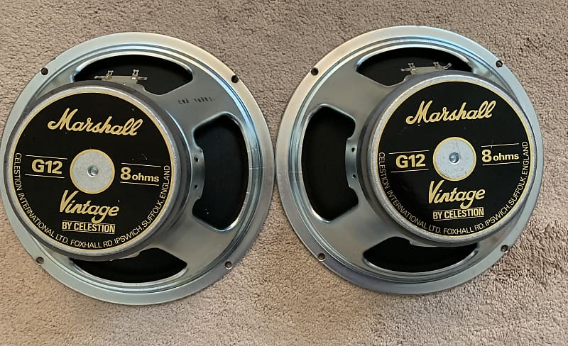 2) 1988 Marshall (Celestion) Vintage 30 (Rare, 8 ohm) | Reverb