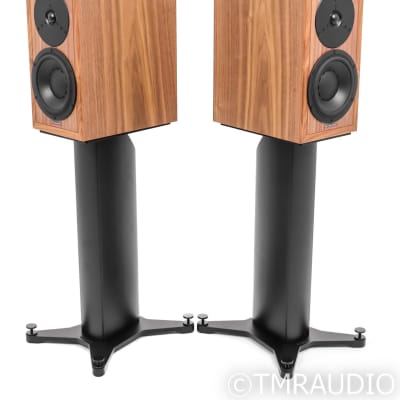 Dynaudio Heritage Special Bookshelf Speakers; Walnut Pair w/ Stands image 4